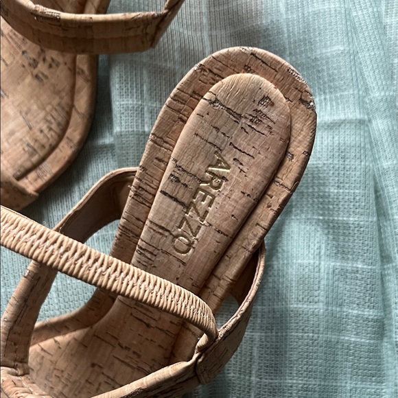 Tan Cork Women's Sandals - Picture 3 of 6